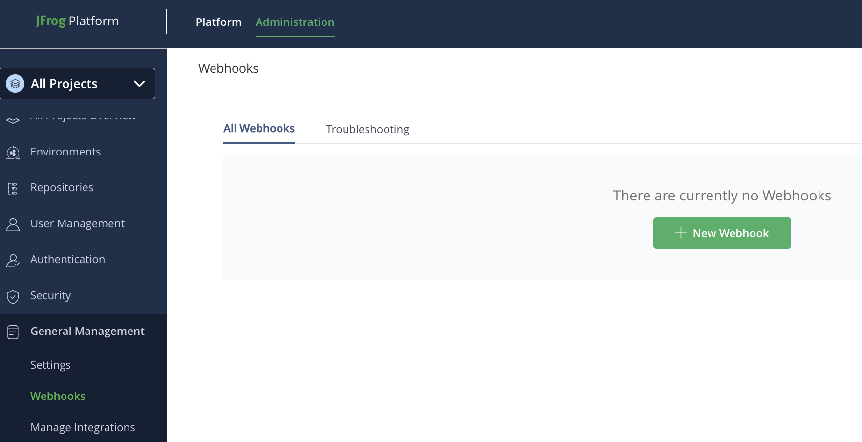 Webhooks Dashboard